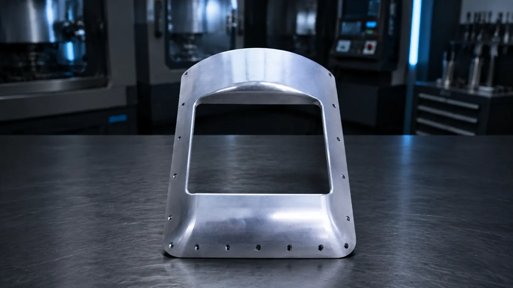Large machined aluminum enclosure