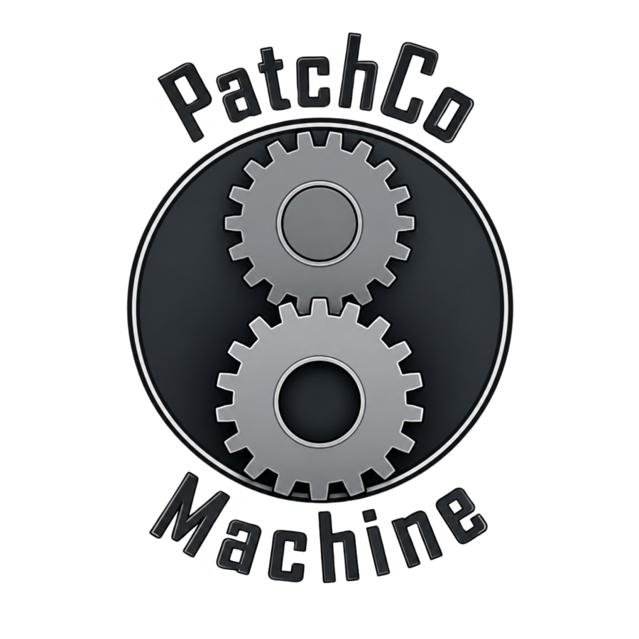 Patchco Machine Inc. gear logo